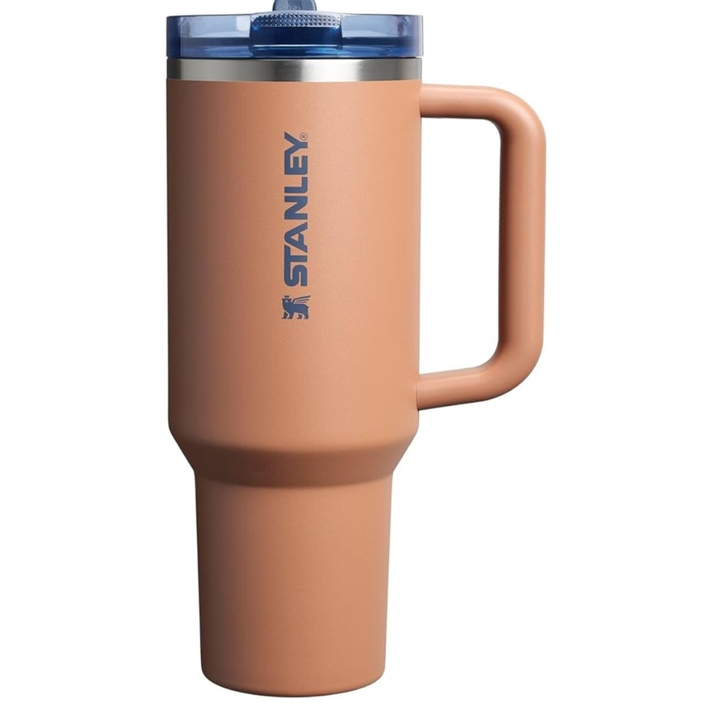 Stanley Brown Travel Mug with Blue Lid 40z
